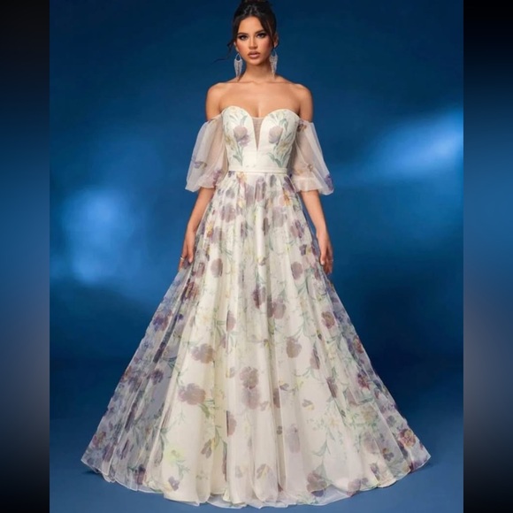 Dresses & Skirts - Glamrea Off the Shoulder Puff Sleeve Dress